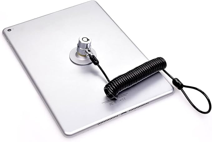 I3C Laptop Cable Lock Hardware Security Cable Lock Anti Theft Retractable Lock with Anchor Plate for Tablet Laptop Notebooks Smartphone and Other Electronic Products