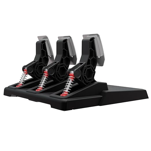 DOYO Racing Wheel Pedals, PC Gaming Steering Wheel Pedal Set, Swappable Springs, Adjustable, Durable, Compatible with PC Win11/Win10/Win7