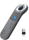 Air Mouse for PC/iOS/Android with Touchpad Rechargeable Wireless Presentation for PPT Pointer Bluetooth 2.4G Remote Control for PowerPoint/Keynote/Tiktok/Camera/Kindle App (Silver)