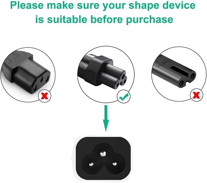 7Ft Mickey Mouse Power Cord,3 Prong Power Cord,AC Power Supply Cord,AC Adapter Laptop Notebook Computer Charger Cable.10 Aamp 125volt 120v 110v Plugs