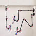 Adjustable Mobile Phone Holder for Desk, Wall Mount and Ceiling Mount Bracket for Phone and Other Smartphones (Metal Base+82cm arms+Phone Clip)