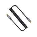 CableCreation Micro USB to Micro USB Coiled Cable 0.56ft to 4ft, Coiled Micro OTG Cable with Gold Plated Connector Aluminium Shell Works for Raspberry Pi Zero, Smart Phones, DJI Remote, Black