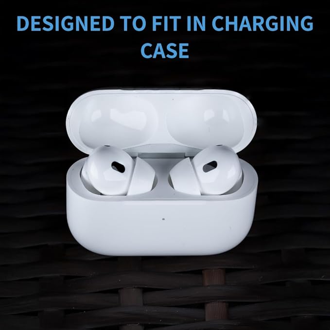 Comply TrueGrip MAX | Premium Memory Foam Replacement Earbud Tips for Apple AirPods Pro 1 & 2 | Long Lasting Comfort, Extreme Durability, Secure Fit, Superior Noise Isolation| White (Large) (1 Pair)