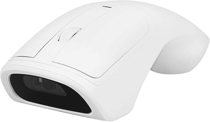 New Wireless Mouse Barcode Scanner, 2-in-1 Design 2D Handheld Barcode Scanner with Wireless Mouse Functions for POS System,Store,Supermarket, Warehouse.(Black)