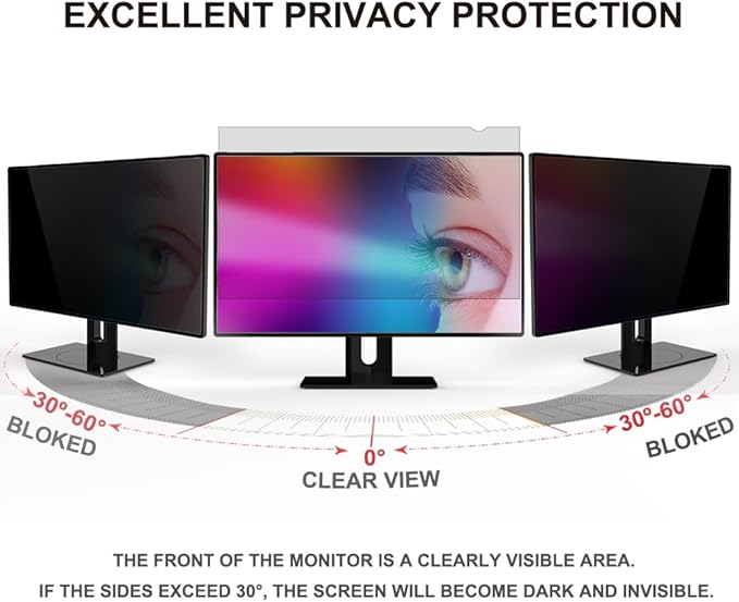 21.5 inch Computer Privacy Screen Filter - Suitable for 16:9 Aspect Ratio Widescreen Monitor - Blue Light Filter - Anti-Glare & Anti-Scratch Protector Film (21.5" Widescreen (16:9))