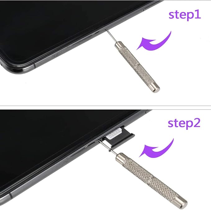 4 Pcs SIM Card Removal Openning Tool Tray Eject Pins Needle Opener Ejector Compatible with All iPhone Apple iPad HTC Samsung Galaxy Cell Phone Smartphone Watchchain Link Remover (Style F)