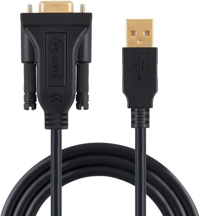 CableCreation [2-Pack] USB to RS232 Adapter with PL2303 Chip 10 FT, USB 2.0 to RS232 Female DB9 Serial Converter Cable for Cashier Register, Modem, Scanner, Digital Cameras, CNC, 3M Black
