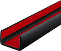 Rubber Edge Trim, Self Adhesive U Channel Edge Trim, Big Size U Shaped Trim, Edge Banding for Plywood, Woods, Shelf, Cabinet, Countertop, Fit for 1/2", Length 20Ft, Black