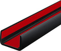Rubber Edge Trim, Self Adhesive U Channel Edge Trim, Big Size U Shaped Trim, Edge Banding for Plywood, Woods, Shelf, Cabinet, Countertop, Fit for 5/8", Length 20Ft, Black