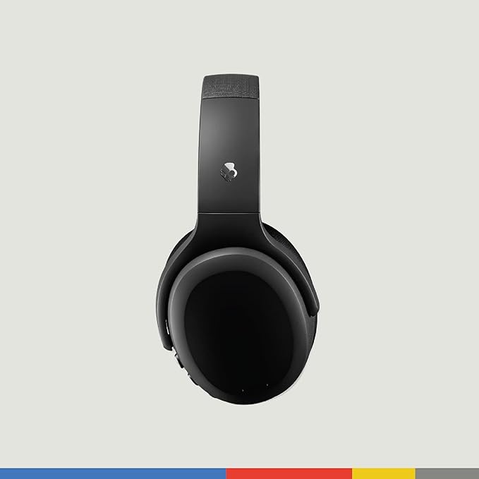 Skullcandy Crusher ANC 2 Over-Ear Noise Canceling Wireless Headphones with Sensory Bass and Charging Cable, 50 Hr Battery, Skull-iQ, Alexa Enabled, Microphone, Works with Bluetooth Devices - Black