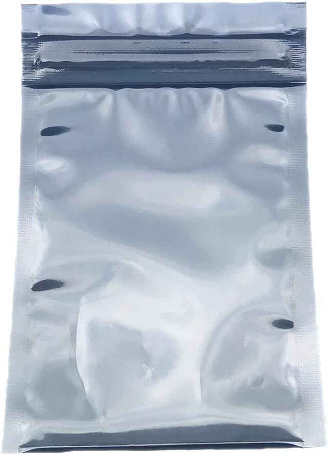 100pcs 3.15X4.72in/8X12cm Anti Static Bags,ESD Bags Resealable for HDD with 100pcs Labels, Antistatic Bag for Hand Drive or Varieties of Electronic Device