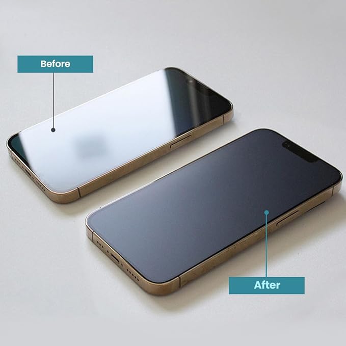 3-Pack Anti-Blue Light Matte Screen Protector For iPhone 14 Pro [Support Fingerprint Unlock] Anti-Glare, Anti-Fingerprint [Eye Protection] Bubble-Free Installation with Alignment Jig