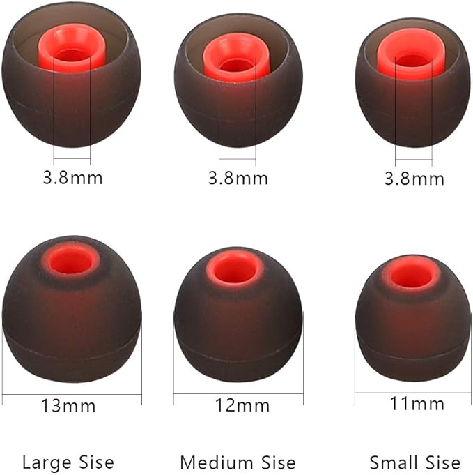 Earbuds Replacement Tips - 9 Pairs SML Eartips Eargels