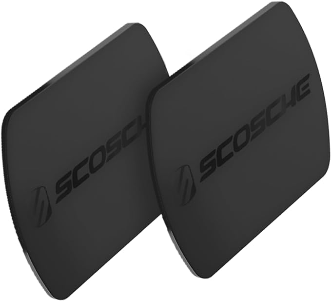 Scosche MPLT54T-2PKBP0 MagicMount Replacement Plate Kit for Magnetic Car Phone Mount Holder, Metal Plates w/Extra Strength Hold for Smartphone, Tablet, Magnet Cell Phone Stand & Phone Case, Pack of 2