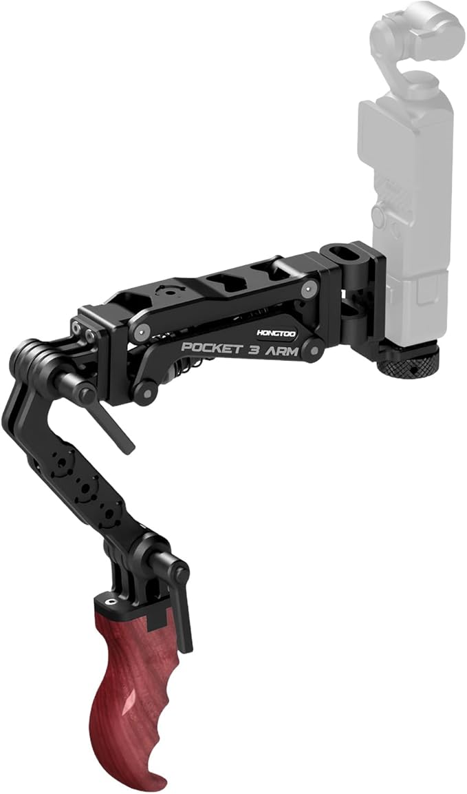 Came-TV Handle Grip Camera Mount, Handheld Camera Stabilizer Mount with 1/4" Mounting Holes,Shock Stabilizer Arm Support for DSLR Smartphone Pocket 2, Pocket 3, OSMO Mobile Video Shooting PK05