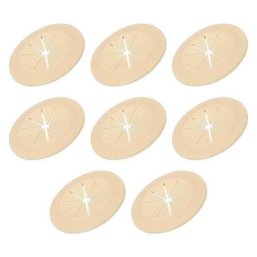 PATIKIL Desk Grommet 1-9/16", 8 Pcs Round Cable Grommet Cord Hole Cover with Adhesive Tape Flexible Table Wire Organizer for Office Home Table Countertop, Yellow