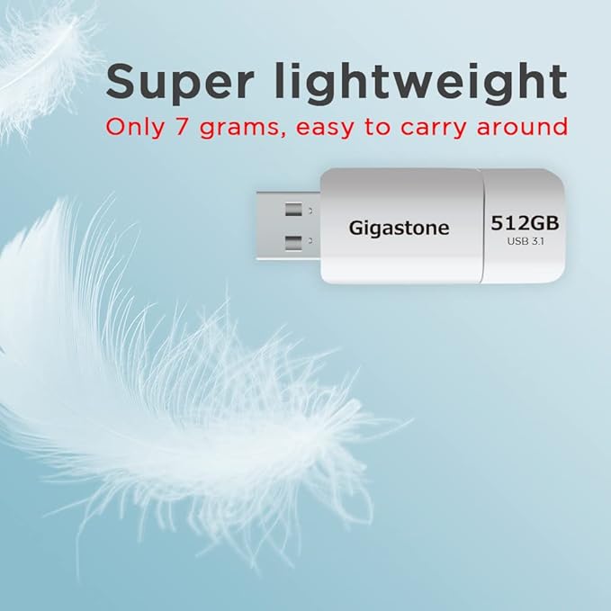 GIGASTONE 512GB Flash Drive (2 Pack) Z60 USB 3.2 Gen 1, 120MB/s Ultra Fast, Retractable Capless Slider Design, Data Storage, Backup for PC/Mac/TV/Car Audio, USB 2.0/3.0/3.1 Compatible