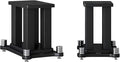 A Pair of Universal Speaker Stands, Heavy Duty Speaker Stands Holds Bookshelf Speaker Satellite Speaker Large Speaker, Vibration-Absorbing MDF Design, Holds 88lbs Speaker (Black, 20cm/7.8in)
