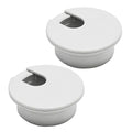 Desk Grommet 1-3/8" (35 mm), Desk Cord Hole Cover, Cable Grommet ABS Plastic, Desk Hole Grommet for Office and Home Table Cable, Detachable Cable Cord Organizer (Light Grey 2 Pcs)