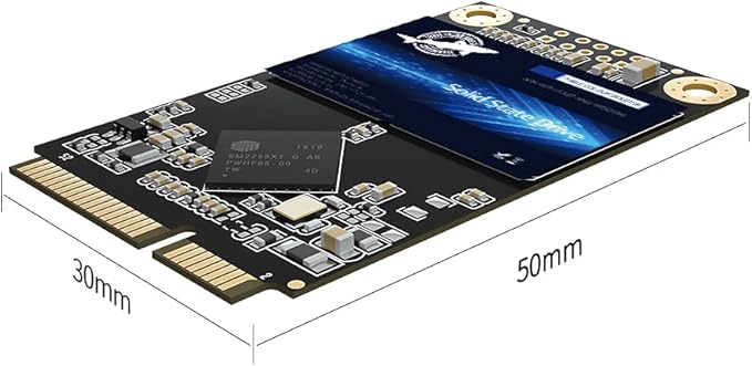 Dogfish mSATA SSD 120GB 3D NAND TLC SATA III 6 Gb/s, mSATA (30x50.9mm) Internal Solid State Drive - Compatible with Desktop PC Laptop - (MSATA 120GB)