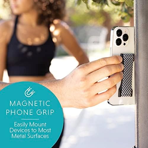 LOVEHANDLE PRO Premium Phone Grip - Silicone Strap - Magnetic Mount and Kickstand for Smartphone and Tablet - Colorful Daisies