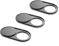 Webcam Cover Slide 0.027in Ultra Thin Metal Magnet Web Camera Cover for Macbook Pro Laptops Smartphone Mac PC Tablets for Echo Spot Show Protecting Your Privacy Security Black(3 packs)