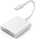 USB C SD Card Reader for iPhone 15/Mac/iPad, USB 3.0 Type C to SD/Micro SD Card Adapter Dual Slots Read and Write Simultaneously Memory Card Reader Compatible with MacBook Pro/Air Android
