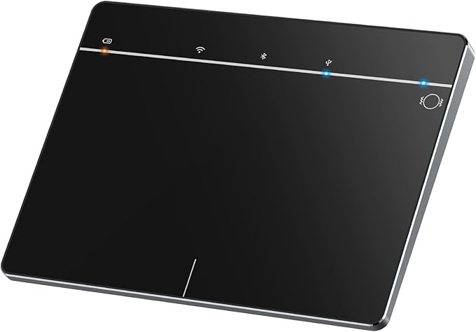 Wireless Bluetooth Trackpad for Windows 10/11, 3-in-1 Connectivity Modes, Support Multi-Touch Gestures, High Precision Control for PC & Laptop (Black)