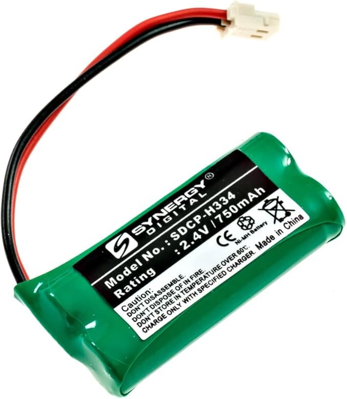 Synergy Digital Cordless Phone Batteries, Works with AT&T EL52253 Cordless Phone, (Ni-MH, 2.4V, 750 mAh) Ultra Hi-Capacity, Combo-Pack Includes: 2 x SDCP-H334 Batteries