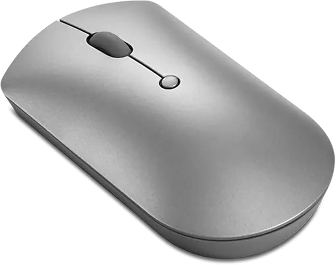 Lenovo 600 Bluetooth Silent Mouse, Blue Optical Sensor, Adjustable DPI, 4 Button, Microsoft Swift Pair, Windows, Chrome, GY50X88832, Gray & Laptop Bag T210, Messenger Shoulder Bag for Laptop or Tablet