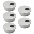 5 Pcs Desk Grommet 2" / 50 mm, Desk Cord Hole Cover, Cable Grommet ABS Plastic, Desk Hole Grommet for Home & Office Pc, Detachable Cable Cord Organizer-Light Grey