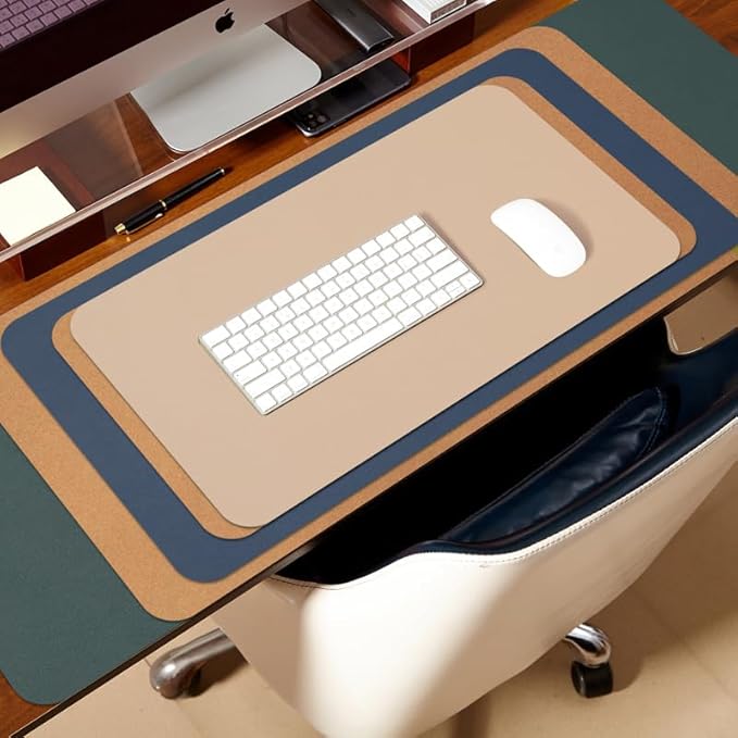 Large Cork Desk Mat - 47.2"x 17" Desk Pad for Office and Home - Ideal for Large Mouse Pad and Desk Mats on Top of Desks(Brown)