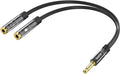 KINGTOP Headset Splitter, 3.5mm Headphone Mic Splitter Cable for Headset with Separate Stereo Audio & Microphone Jacks (Not for Dual Audio Jacks)