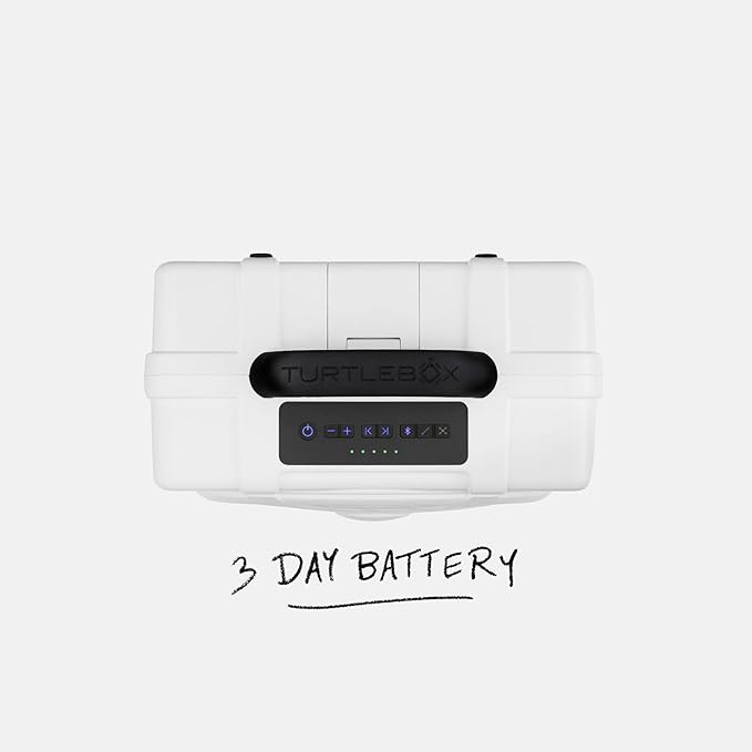 Turtlebox Original Gen 3: Portable Outdoor Bluetooth Speaker – Ultra-Loud (120dB), Waterproof (IP67), Rugged, Impact-Resistant, 3-Day Battery | Party Mode: Unlimited Pairing Stereo, White/Pink
