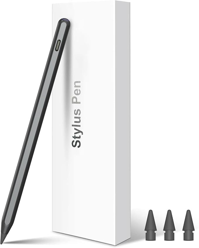 Pencil 2nd Generation Wireless Charging, Pencil for iPad with Tilt & Palm Rejection, Magnetic Stylus Pen Compatible with ipad Air 3/4/5, ipad Mini 5/6, ipad 6/7/8/9/10, ipad Pro 11/12.9 (Black)