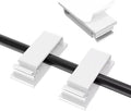 50 pcs 50 PCS Self Adhesive Cable Clips(L), Outdoor Light Clips, White Cord Wire Clips, 5.3 cm Nylon Cord Wall Finisher Wire Clamp for Home, Car, Office Desk Wire Management (White, L-50 PCS)