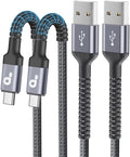USB C Cable 10FT, 2Pack Long USB A to USB C Charger Cable, Type C Cable 3A Fast Charging Upgraded Extra Durable Braided USBC Cord Compatible with iPhone 16 15 Pro Max/Samsung Galaxy S23/LG and More