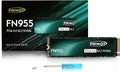FN955 4TB NVMe SSD M.2 2280 PCIe Gen4x4, Up to 7300MB/s, 3D NAND TLC Flash Internal Solid State Drive, Configure SLC Cache, Storage and Memory Expansion for PS5 Laptop Desktop