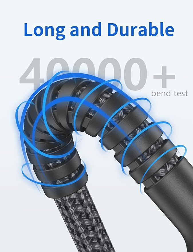 USB to USB C Cable 3A Fast Charging [2 Pack, 6FT], USB A to USB C Charger Cord, Upgraded Extra Durable Braided USBC Cable Compatible with iPhone 16 15 Pro Max,Samsung Galaxy S10 S9 Plus, LG and More