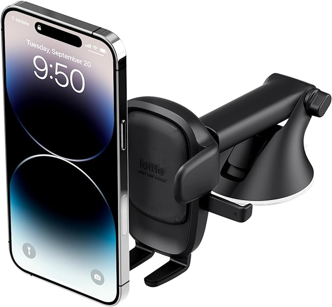 iOttie Easy One Touch Advanced Universal Car Mount Dashboard & Windshield Suction Cup Phone Holder for iPhone Samsung, Google, All Smartphones