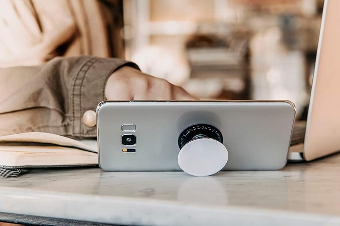PopSockets Plant-Based Phone Grip with Expanding Kickstand, Adhesive Grip, Eco-Friendly - Black Leopard