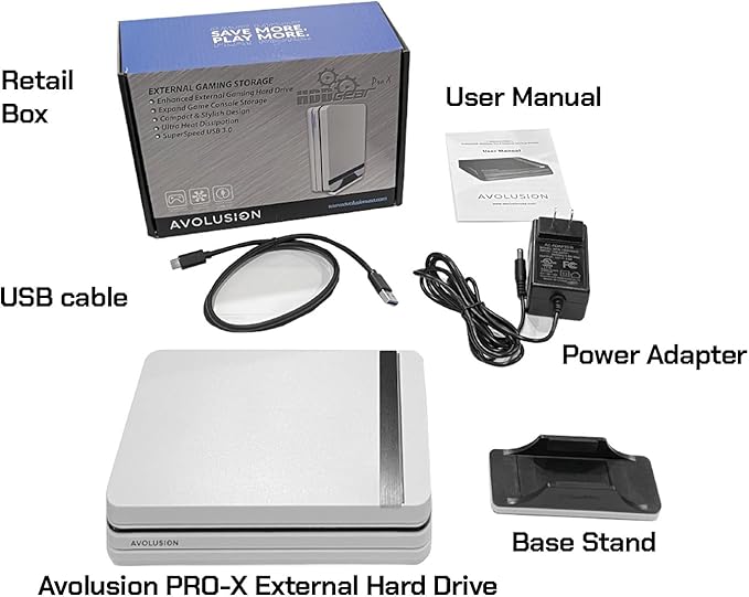 Avolusion PRO-X Series USB 3.0 External Hard Drive for WindowsOS Desktop PC/Laptop (White) (14TB) (Renewed)