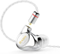 BASN Metalen PRO 4 Drivers in-Ear Monitors Headphones for Musicians, Noise Isolating Enhanced Bass Sound Earphones with CNC Metal Craft Shell, Wired Upgraded Detachable MMCX Cables(White)