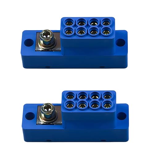 Busbar Terminal Block 1-in-4-Out | 12V-690V 60A High Current Power Distribution | Flame Retardant PC | with Thickened Copper Busbars for Industrial/EV Systems one Piece