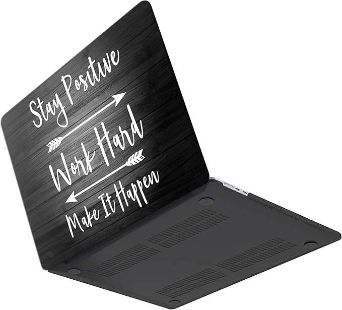 iCasso for MacBook Air 13 inch Case 2025 2024-2022 Release M4 A3240 M3 A3113 A2681 M2 with Liquid Retina Display, Hard Plastic Shell for Mac Air 13.6, Keyboard Cover&Screen Protector, Stay Positive