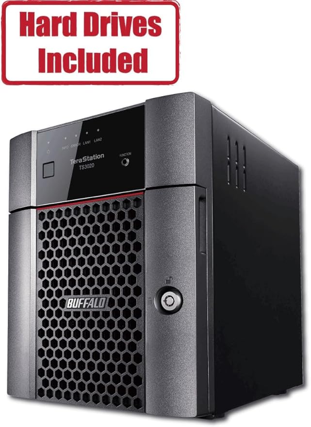 BUFFALO TeraStation 3420DN 4-Bay SMB 4TB (2x2TB) Desktop NAS w/Hard Drives Included Network Attached Storage