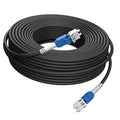 50M/164FT LC to LC Armored Outdoor Fiber Optic Cable, Single Mode Duplex 9/125μm SMF Fiber Patch Cord, OS1/OS2 Compatible, Black LSZH Jacket, Uniboot Jumper for FTTH, Data Center, Long-Distance Use