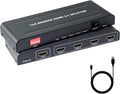 8K HDMI Splitter 1 in 4 Out,with EDID, 3D Stereo, 12-bit Deep Color, 48Gbps, Plug & Play, HDMI Splitter for Windows, Mac, Linux, Projectors, Laptops, Desktops (SP104SKE)
