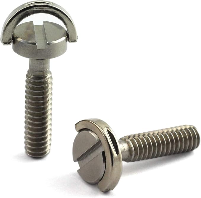 HJ Garden 2pcs 1/4-20 Thread D-Ring Stainless Steel Camera Fixing Screws for Camera Tripod Monopod QR Plate,D Shaft Quick Release Plate Mounting Screw 26mm Length