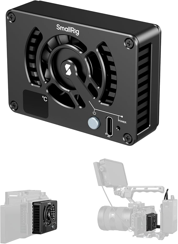 SmallRig Camera External Cooling System for Sony/for Canon/for FUJIFILM, Snap-On Cooling Fan with TEC Cooling Module for Sony ZV-E1/A7 IV/A6700/FX3, for Canon R5/R6, for FUJIFILM X-T4/X-S10